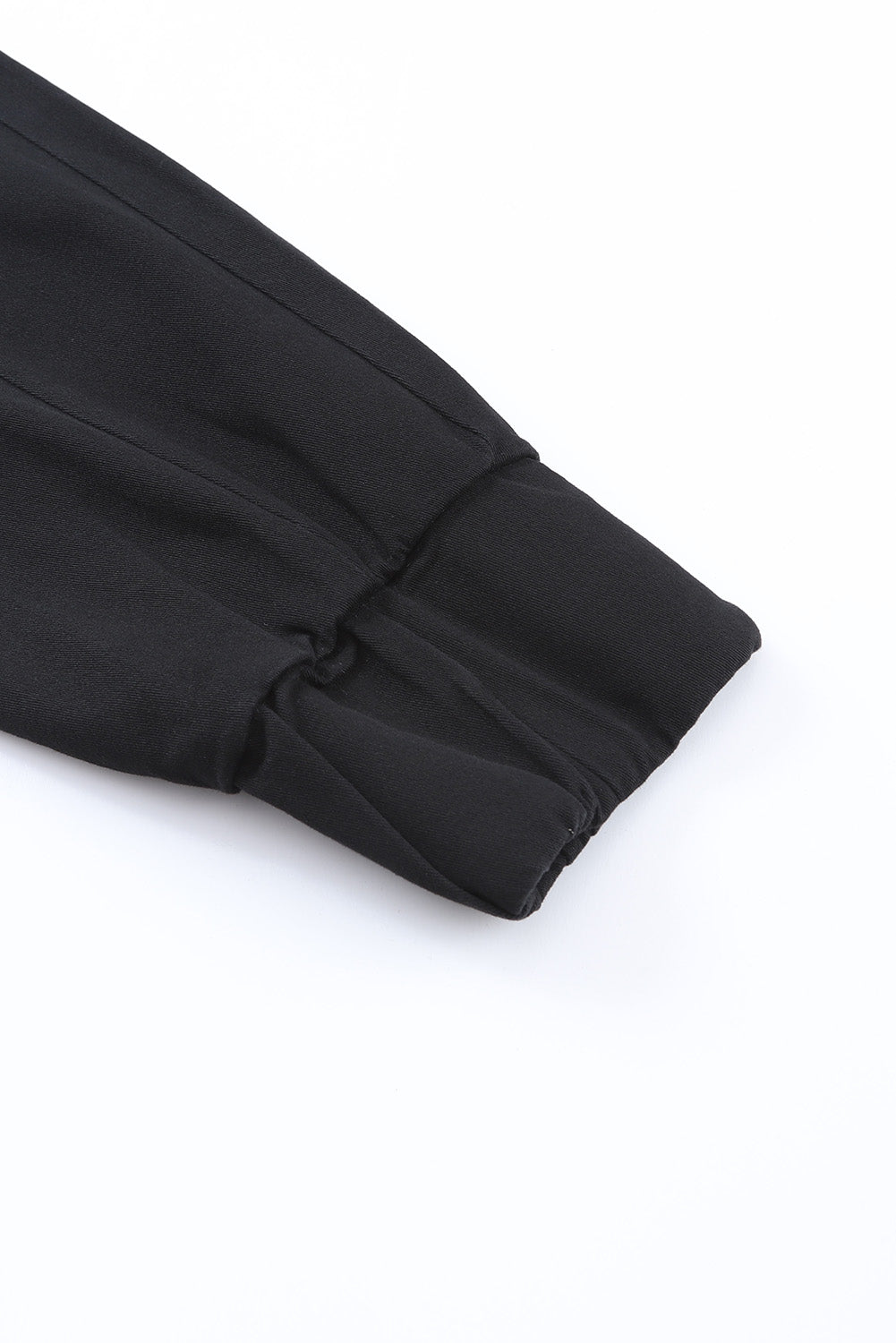 Black High Waist Drawstring Pocketed Pants