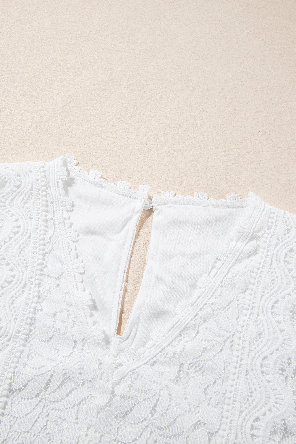 White Lace V Neck Tank Top