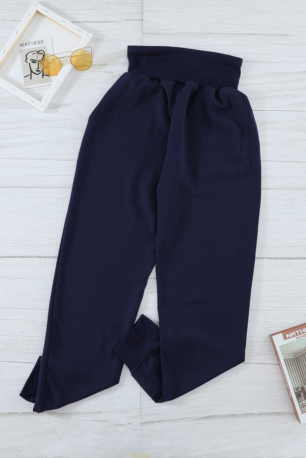 Blue Pocketed Casual Joggers