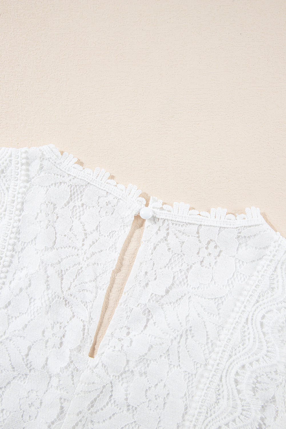 White Lace V Neck Tank Top