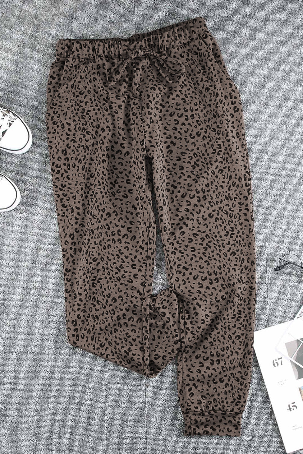 Brown Breezy Leopard Joggers