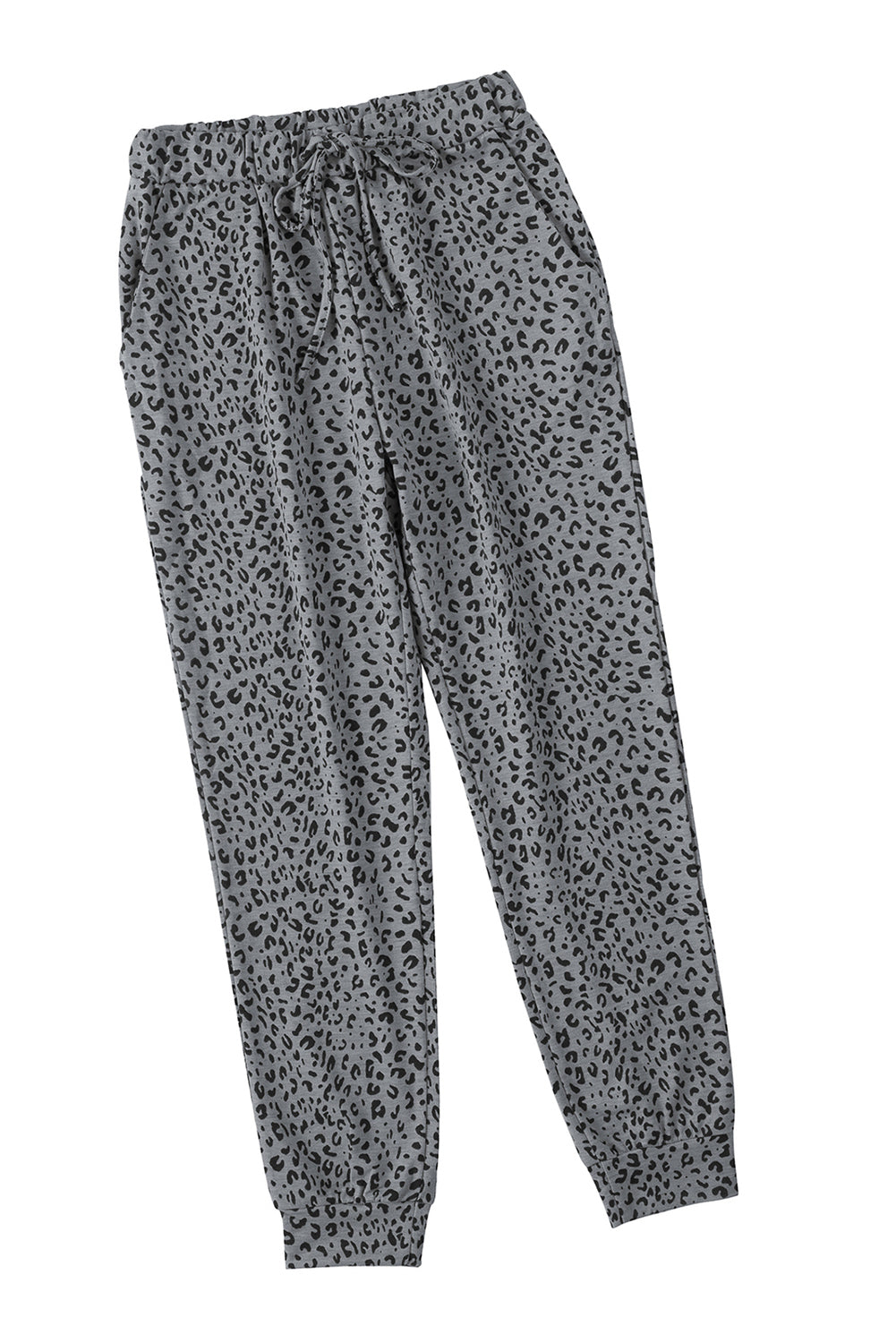 Gray Breezy Leopard Joggers