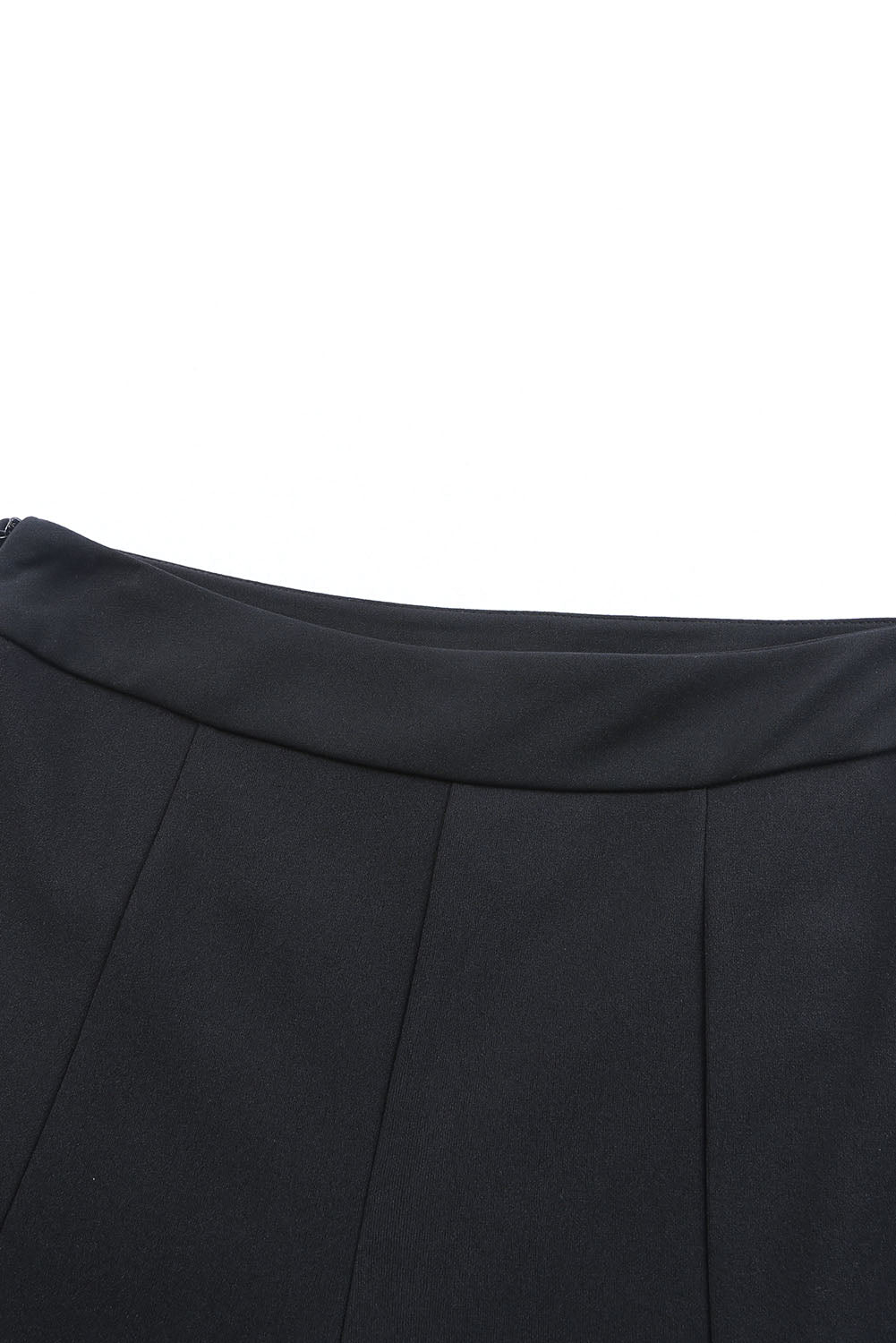 Black Split Hem High Waist Pants